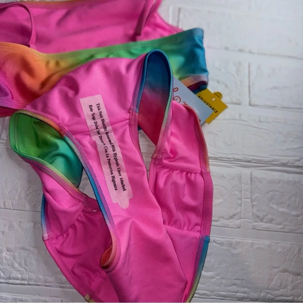 New Cat & Jack Colorful Tie-Dye Bikini Set Size XL (14)